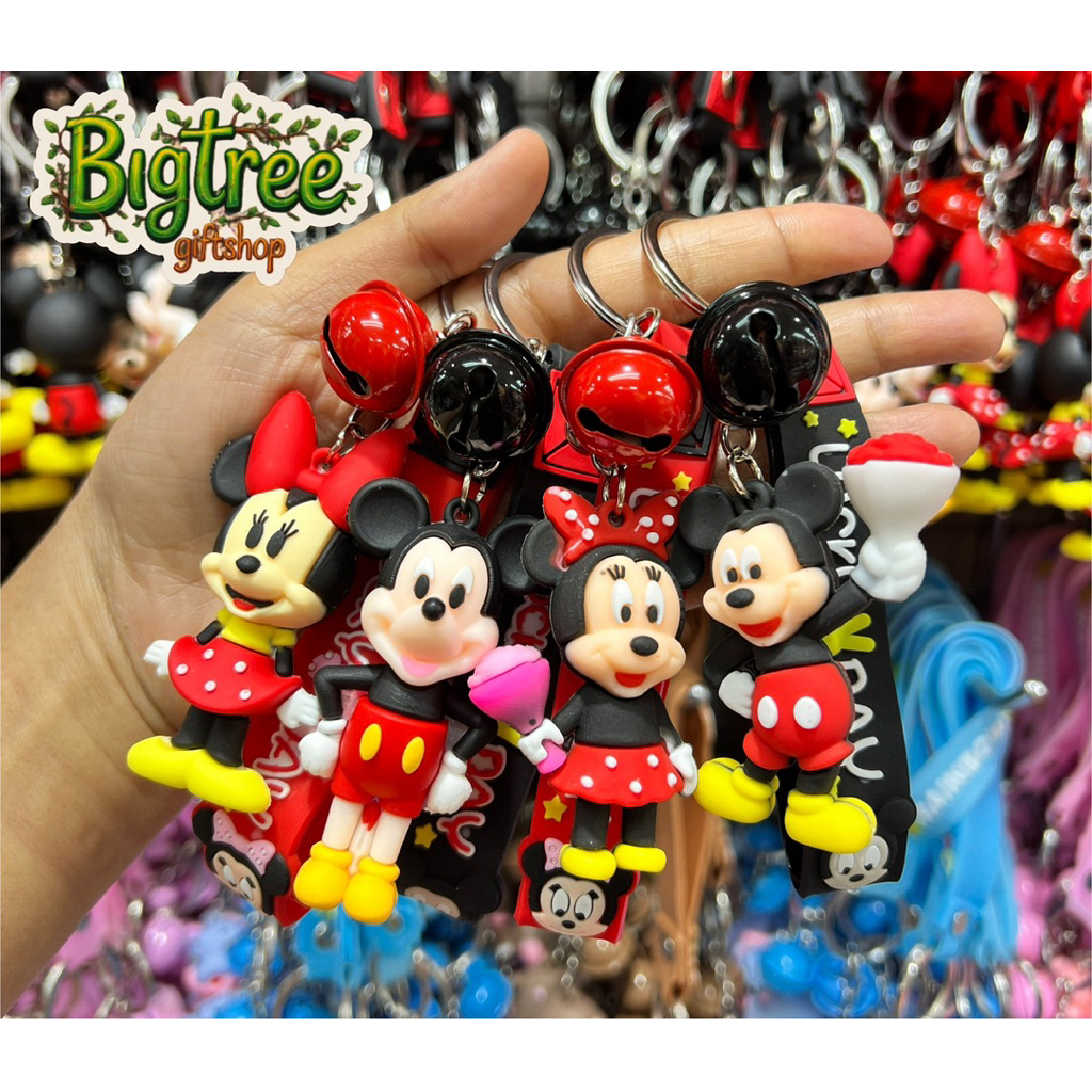 พวงกุญแจลายการ์ตูนน่ารักๆ(มีกระดิ่ง)คละแบบ1โหล12ชิ้น