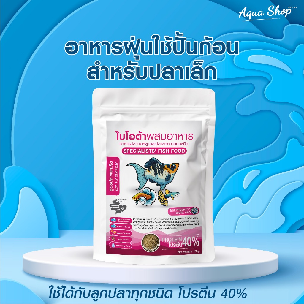 [ซองชมพู] อาหารปลาบอลลูนและปลาสวยงามทุกชนิด (สูตรปั้น)