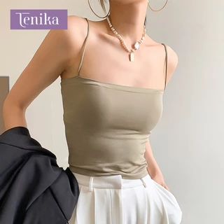TENIKA เสื้อกล้ามผู้หญิง บราไร้ขอบ Tanktop Ice Silk with บราในตัว VES-018