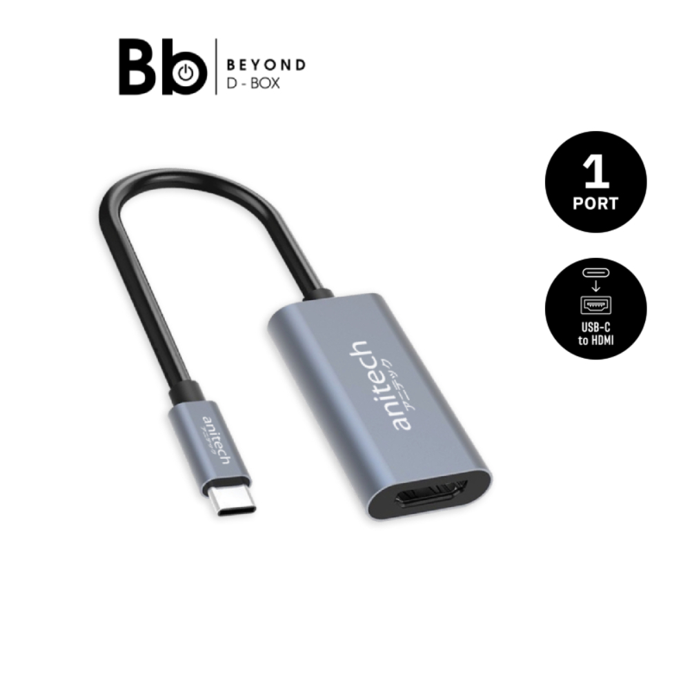 ตัวแปลง Anitech RA203 USB-C to HDMI ADAPTER Grey by BB Beyond D-Box
