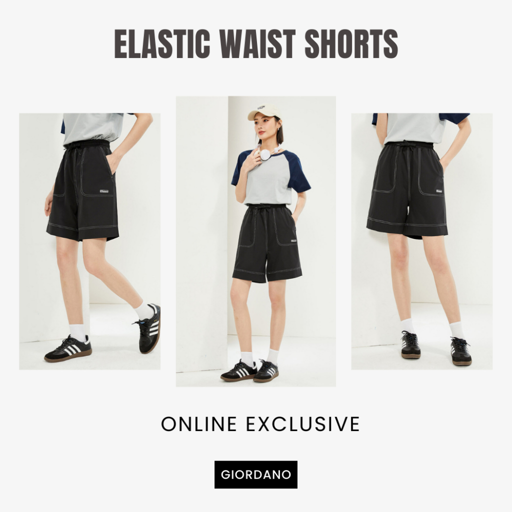 GIORDANO (Online Exclusive) กางเกงขาสั้นผู้หญิง Women's Shorts 13404327 B1