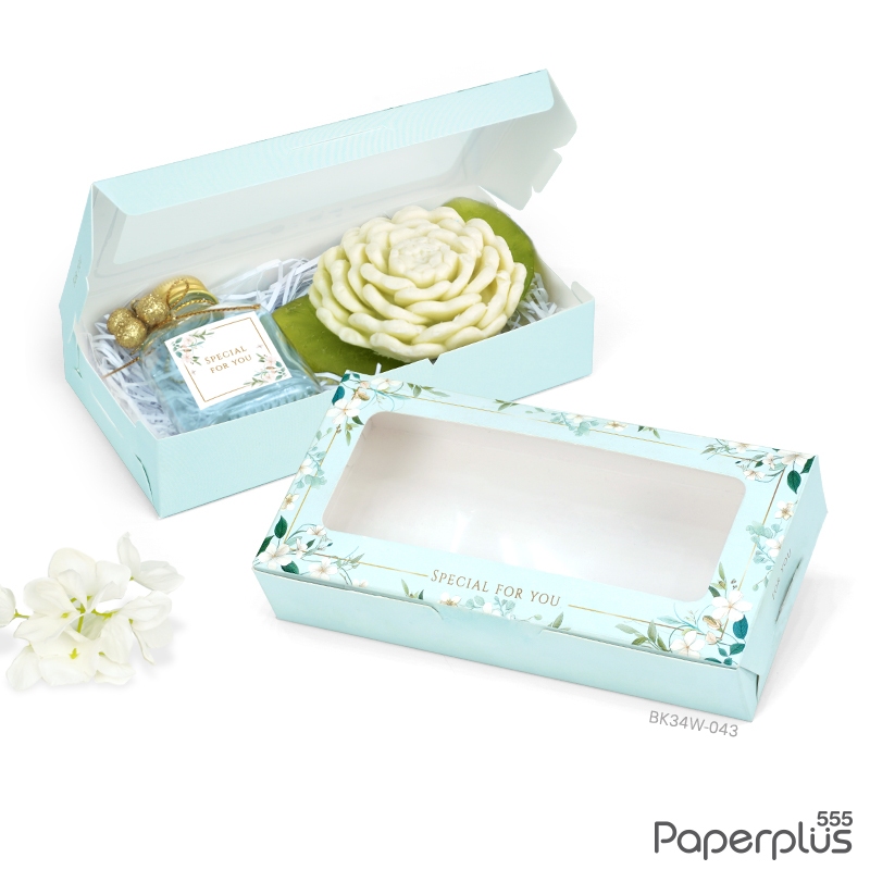 555paperplus กล่องบราวนี่ 2 ชิ้น 15x7.5x3ซม.(20กล่อง) BK34W กล่องgiftset, ขนม - รูปที่ 7