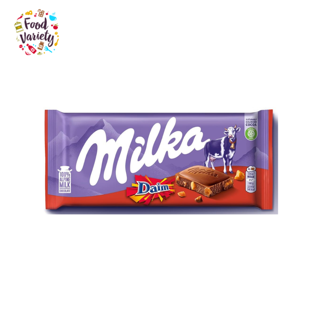 [BestBefore 6Mar2026] Milka Alpine Daim Milk Chocolate Bar 100g