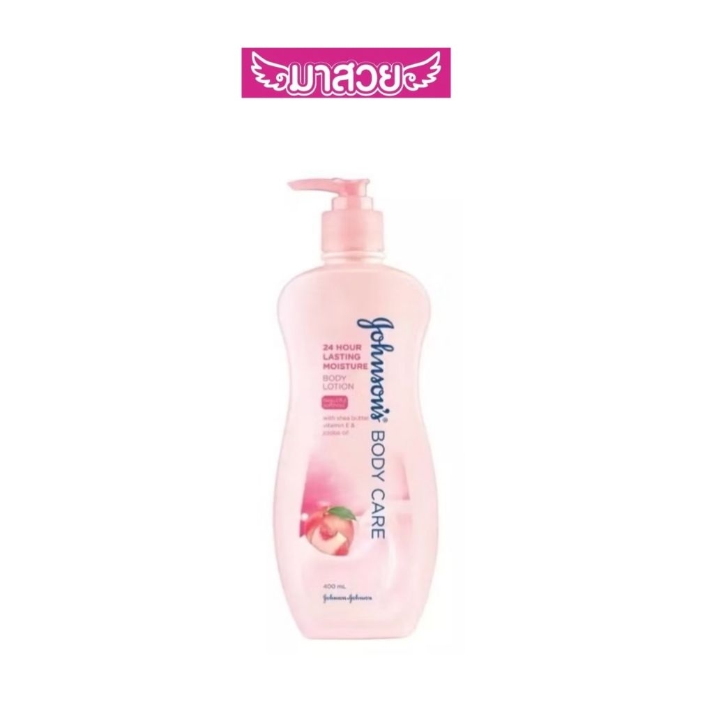Johnson's Body Care 24 Hour Lasting Moisture Body Lotion กลิ่นพีช โลชั่นบำรุงผิวกาย 400ml.