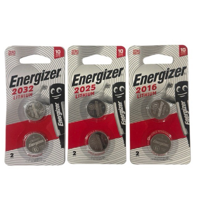 Energizer CR2032/CR2025/CR2016 Lithium 3V(แพคได้ถ่าน2ก้อน)
