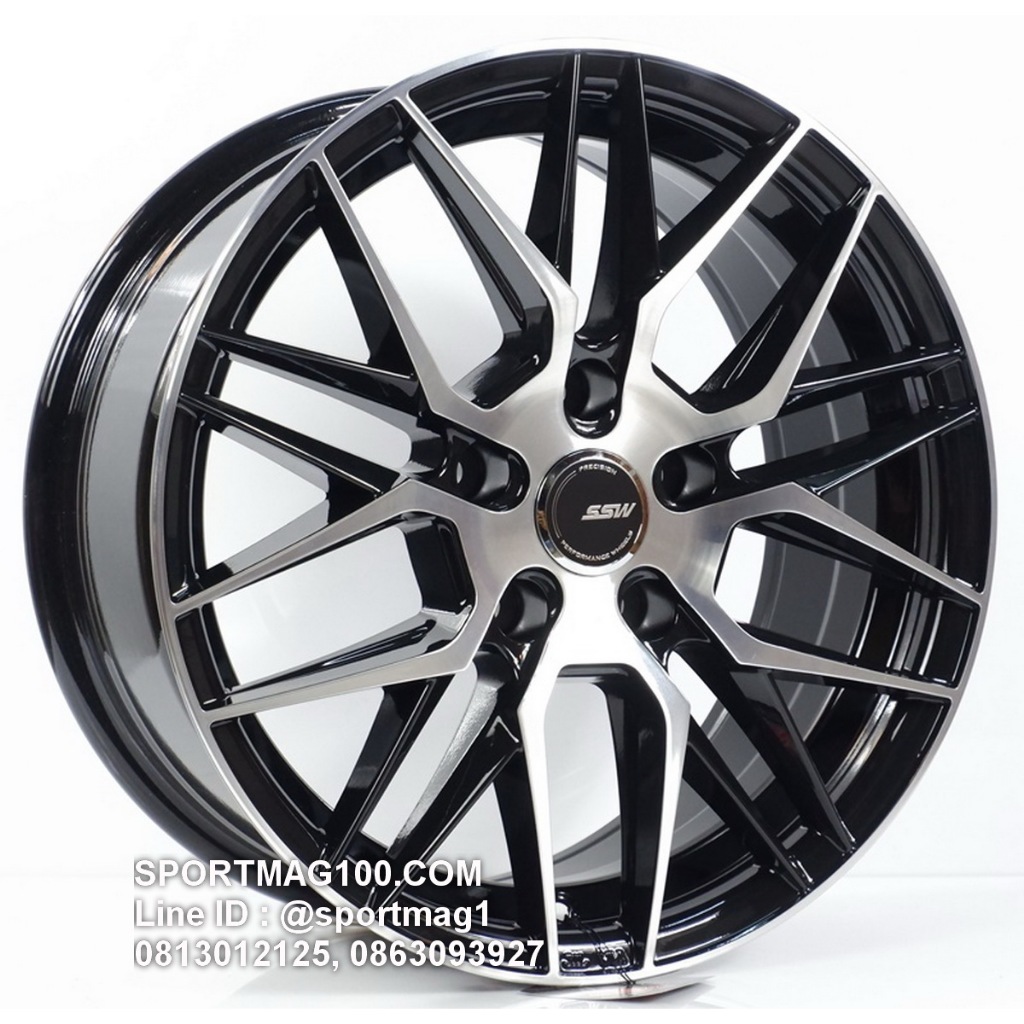 ล้อแม็กซ์ SSW Vorsteiner S348  ขอบ16นิ้ว 5รู100 สีดำหน้าเงา( กว้าง7นิ้ว Offset35 [22228]