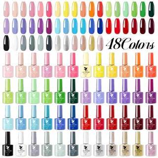 น้ำยาทาเล็บเจล 48 สี ขนาด 10ml. อัปเกรดใหม่ สีแน่นกว่าเดิม เหมาะทั้งใช้เองและร้านทำเล็บ
