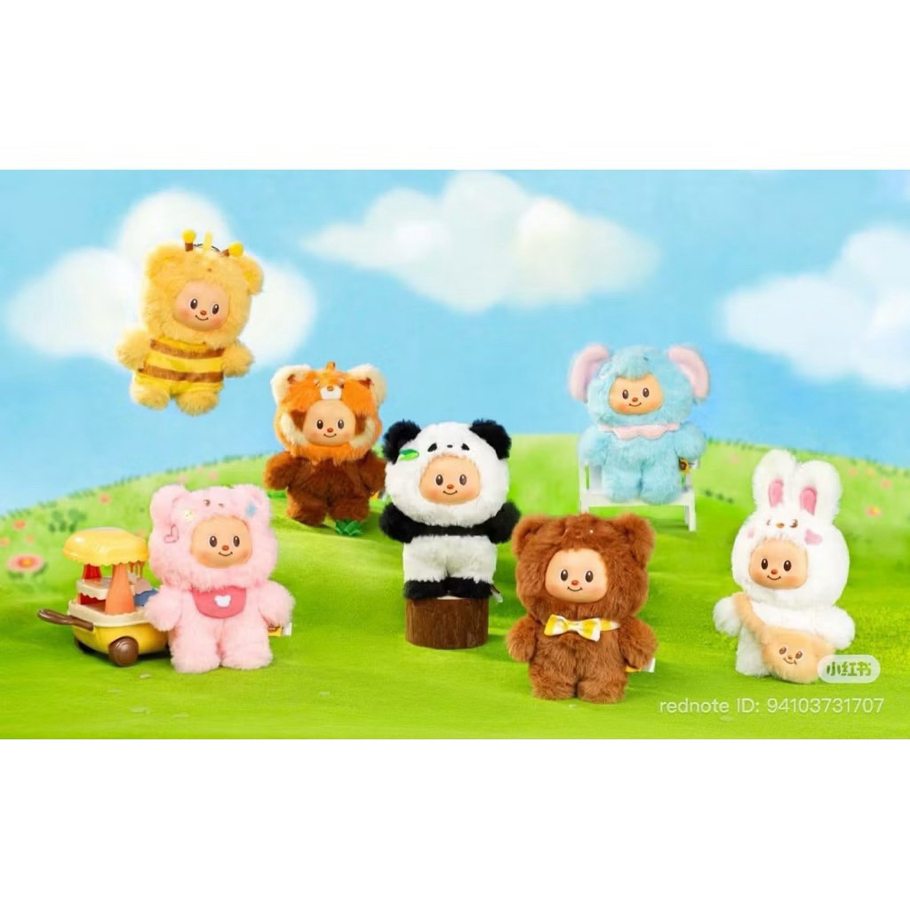 พร้อมส่ง 🐻 พวงกุญแจ น้องเนย หมีเนย Butterbear FLUFFY CUDDLES SERIES กล่องสุ่มพวงกุญแจสัตว์น้อยนุ่มนิ่ม กล่องสุ่ม