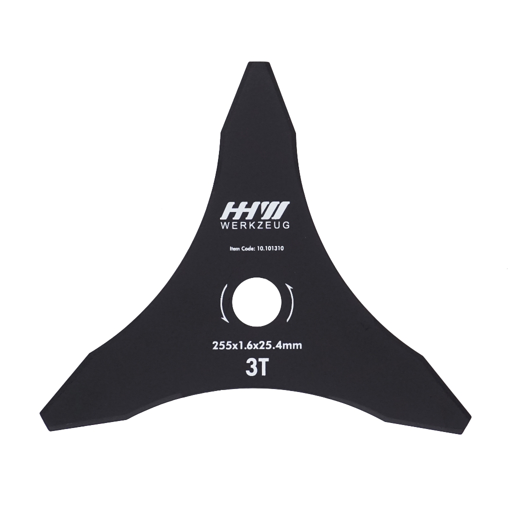 HHW ใบมีดตัดหญ้า 3 แฉก มี 10นิ้ว และ12นิ้ว  / BRUSH CUTTING BLADE BENT 3T