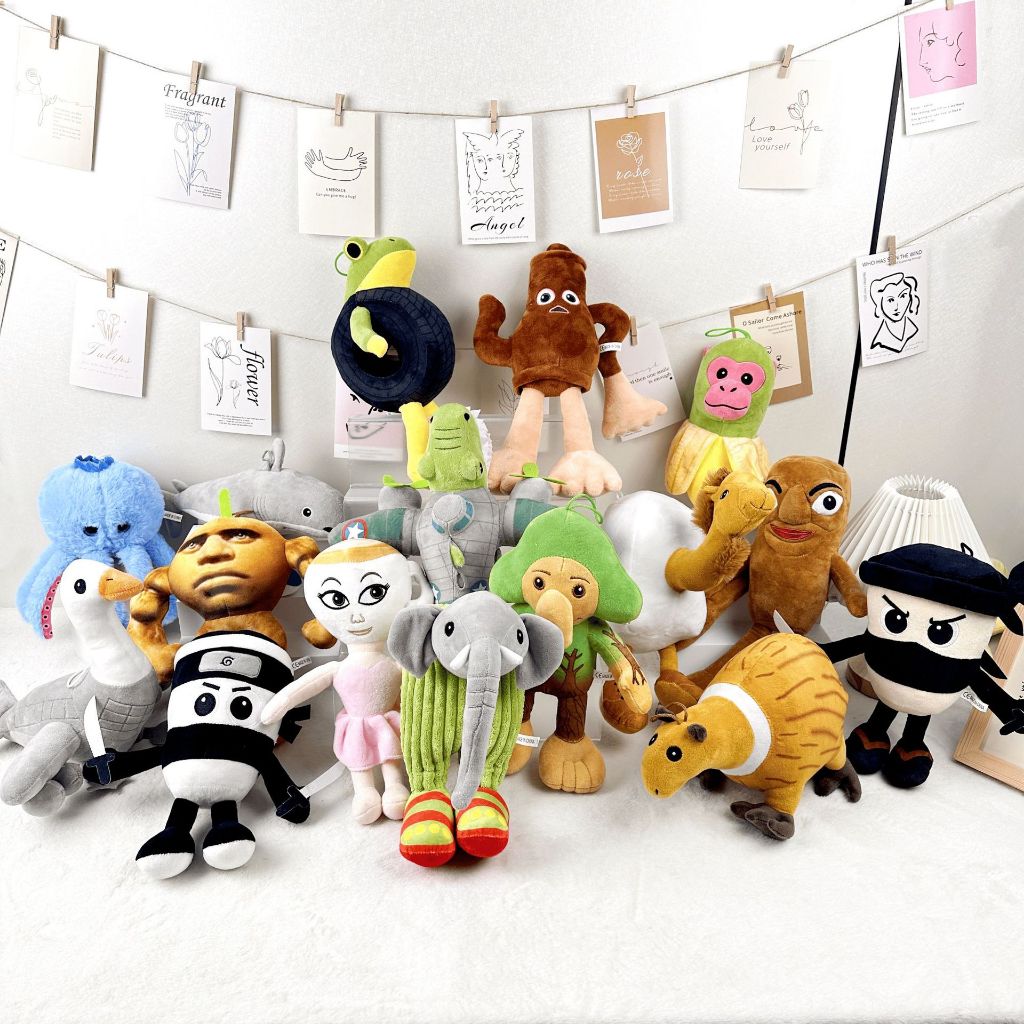 Tung Tung Tung Sahur ตุ๊กตานุ่มน่ารัก มีเสียง จี้ห้อยกระเป๋า ของขวัญ