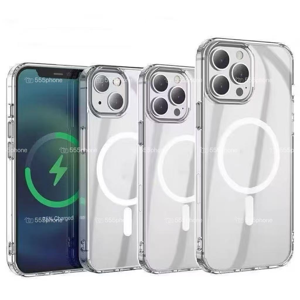 เคสแม่เหล็กใส สำหรับiPhone 16 Pro 16Pro Max 15 15Pro Max 14 14Pro Max 13 13Pro Max 12 12Pro Max 11 11Promax 7plus 8plus