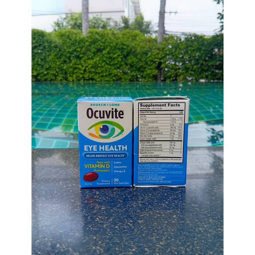 Ocuvite Eye Health, Lutein & Zeaxanthin Supplement 30 Softgels วิตามินบำรุงสายตา 30ซอฟเจล