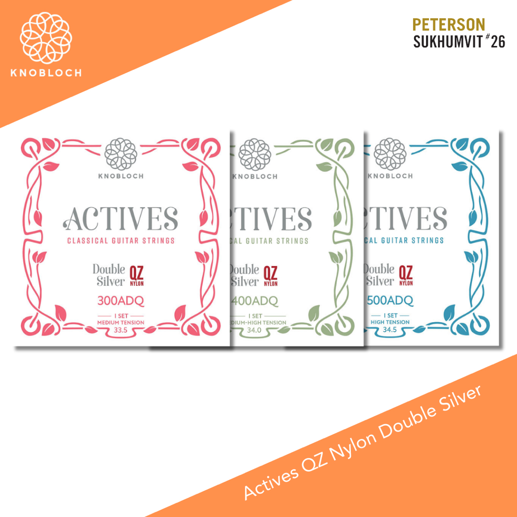 สายกีตาร์คลาสสิค Knobloch รุ่น Actives QZ Nylon Double Silver 300ADQ / 400ADQ / 500ADQ