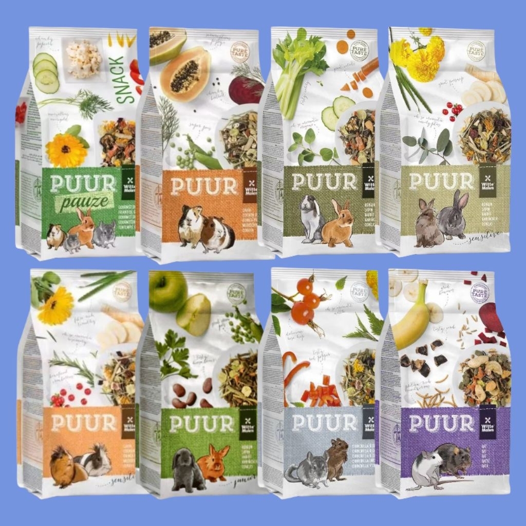 Witte Molen Puur Rabbit อาหารกระต่ายเพียว อาหารกระต่าย หนูเเกสบี้ ชินชิร่า หนูเเรท อาหารสัตว์ฟันเเทะ