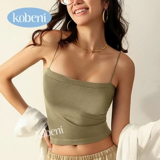 ⭐KOBENI⭐สายเดี่ยว มีฟองน้ำในตัว เต็มตัว มีหลายสีให้เลือก ผ้านิ่มยืดได้เยอะ ระบายอากาศ