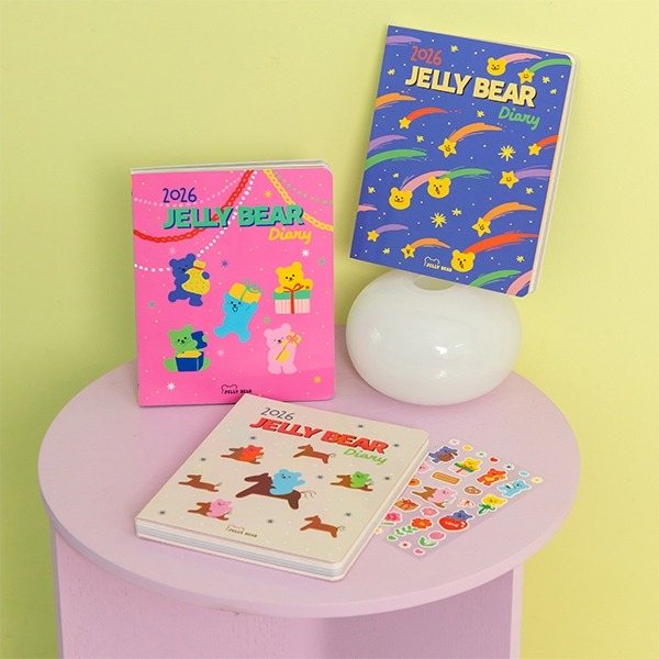 2026 Jelly Bear Diary ไดอารี่รายสัปดาห์หมีเจลลี่แบร์ ลิขสิทธิ์แท้ Dailylike – [weekly] - (FREE Sticker!)