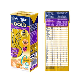 [ขายยกลัง] Anmum มาเทอร์น่า โกลด์ ยูเอชที ปราศจากน้ำตาลแลคโตส กลิ่นอัลมอนด์ 180ml (36 กล่อง)