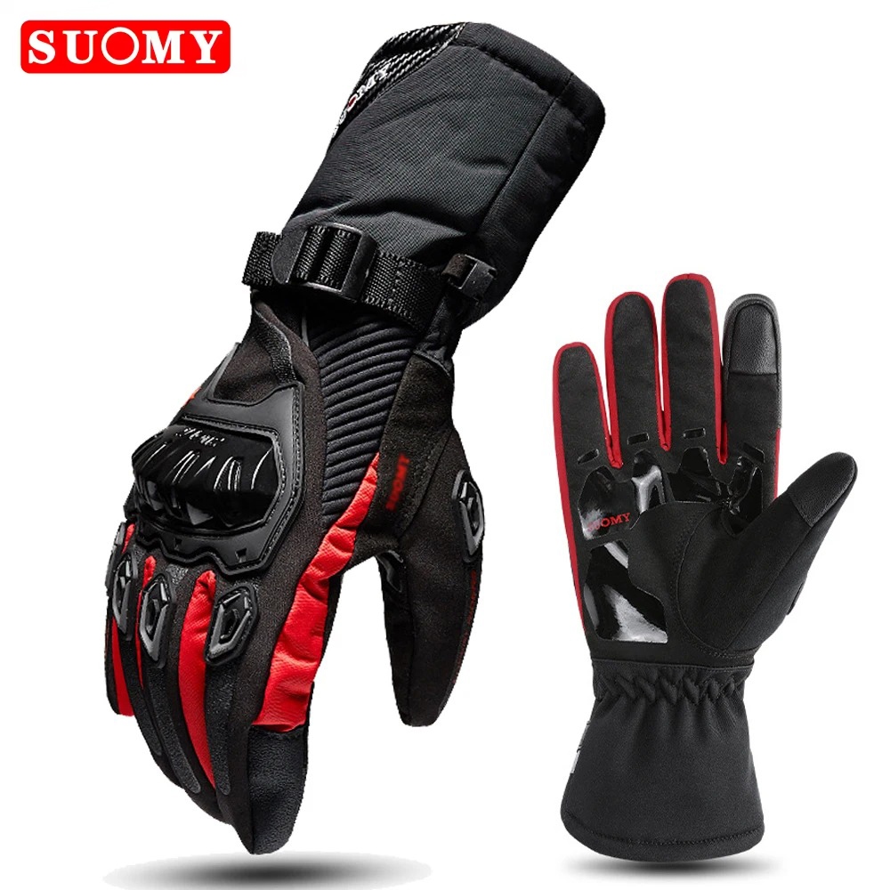 SUOMY ถุงมือมอเตอร์ไซค์ หน้าจอสัมผัส กันน้ำ กันหนาว