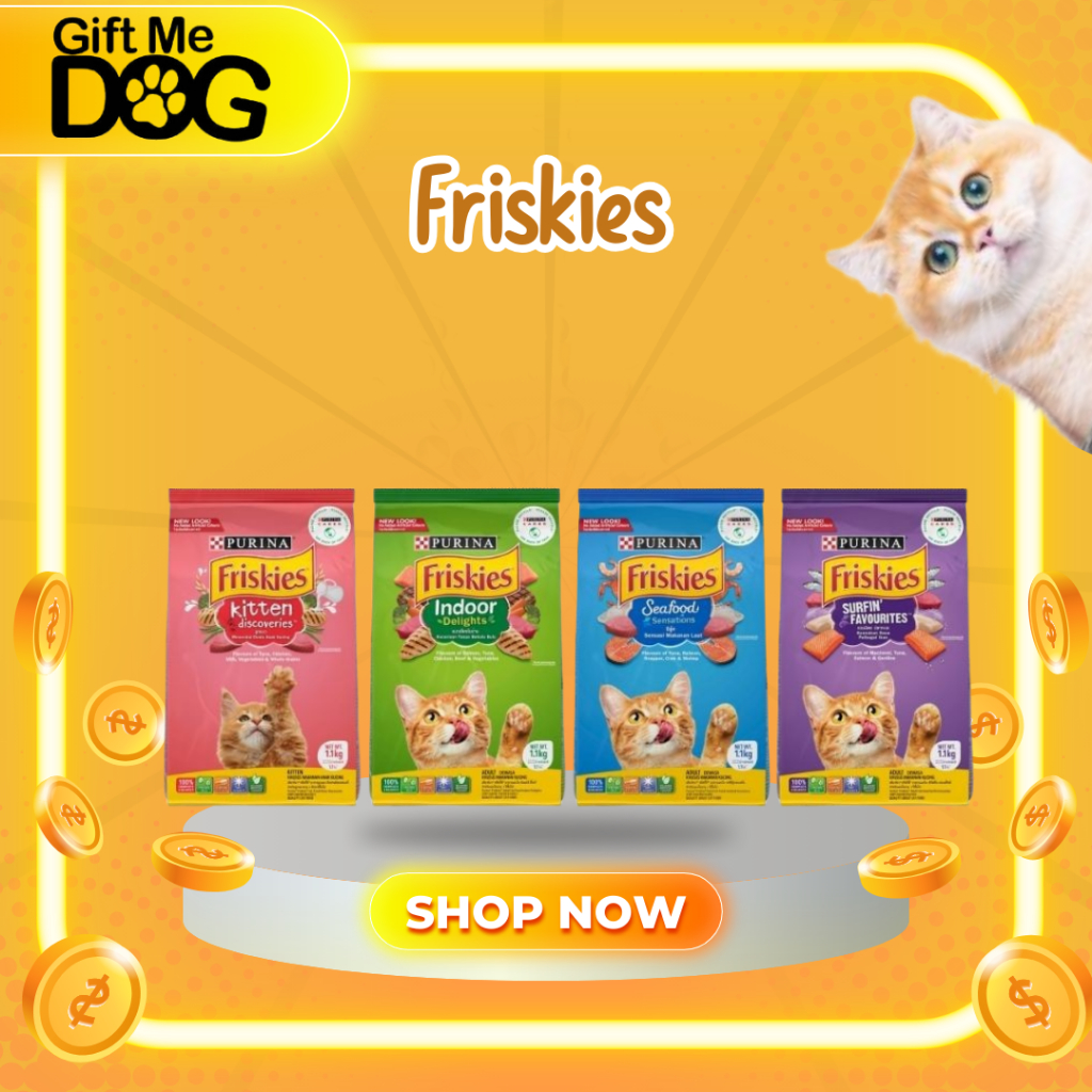 Friskies ฟริสกี้ส์ อาหารแมว ขนาด1kg และ 2.5kg