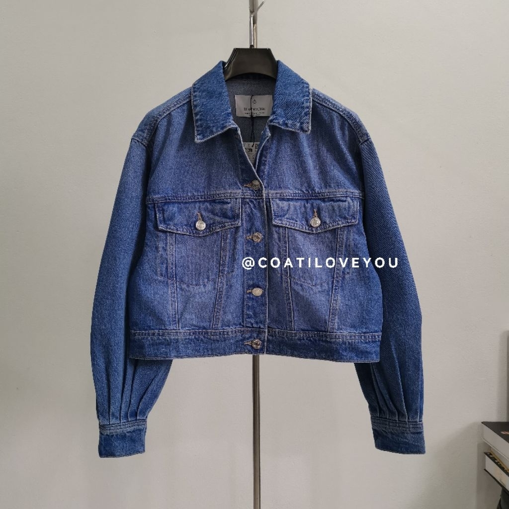 Stradivarius​ Crop​ Denim​ Jacket​ 