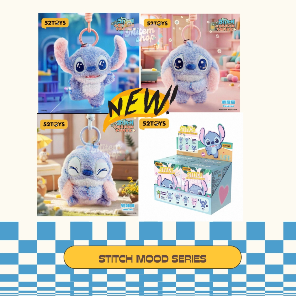 52Toys Disney Stitch Mood Series พวงกุญแจห้อยมือถือ กระเป๋า [พร้อมส่งแท้ 100%]