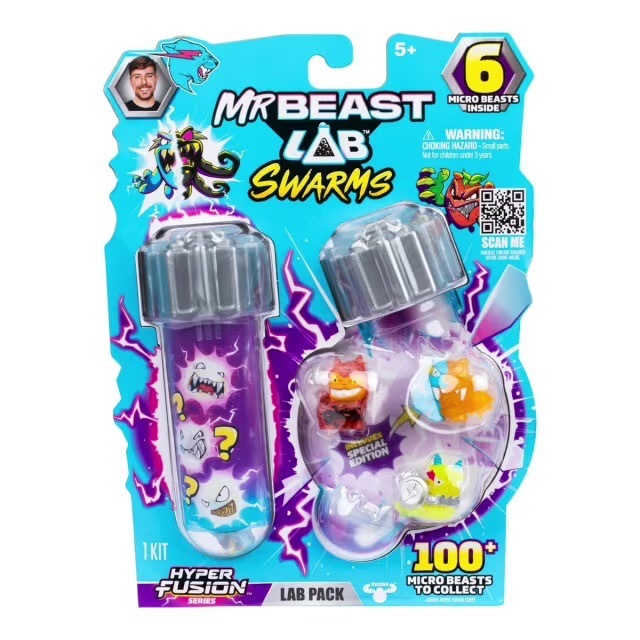 ใหม่ล่าสุด!! New Series มิสเตอร์บีส 6 Pack MrBeast Lab Swarms S3 Lab Playset แพค 6 ตัว แท้! ออกห้างท