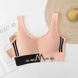เสื้อชั้นใน สปอร์ตบรา ผ้าคอตตอนอย่างดี บราเสริมฟองน้ำ บราไร้โครง ใส่สบาย ไม่อึดอัด มีหลายสีให้เลือก