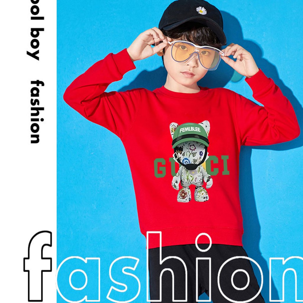 J-1310-O เสื้อแขนยาวเด็ก เสื้อสกรีนลายการ์ตูนน่ารักมากหมาย กันหนาวได้ใส่ในชีวิตประจำวันก็ได้