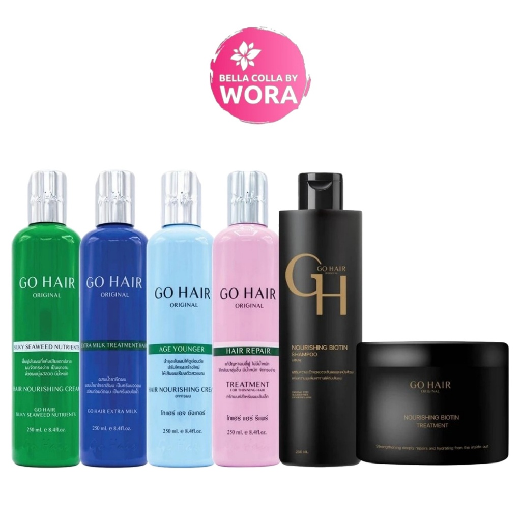 Go Hair Treatment โก แฮร์ ทรีทเมนท์บำรุงเส้นผม [1 ขวด] [เลือกสินค้า] โกแฮร์ แชมพู ฟื้นฟู บำรุงเส้นผม