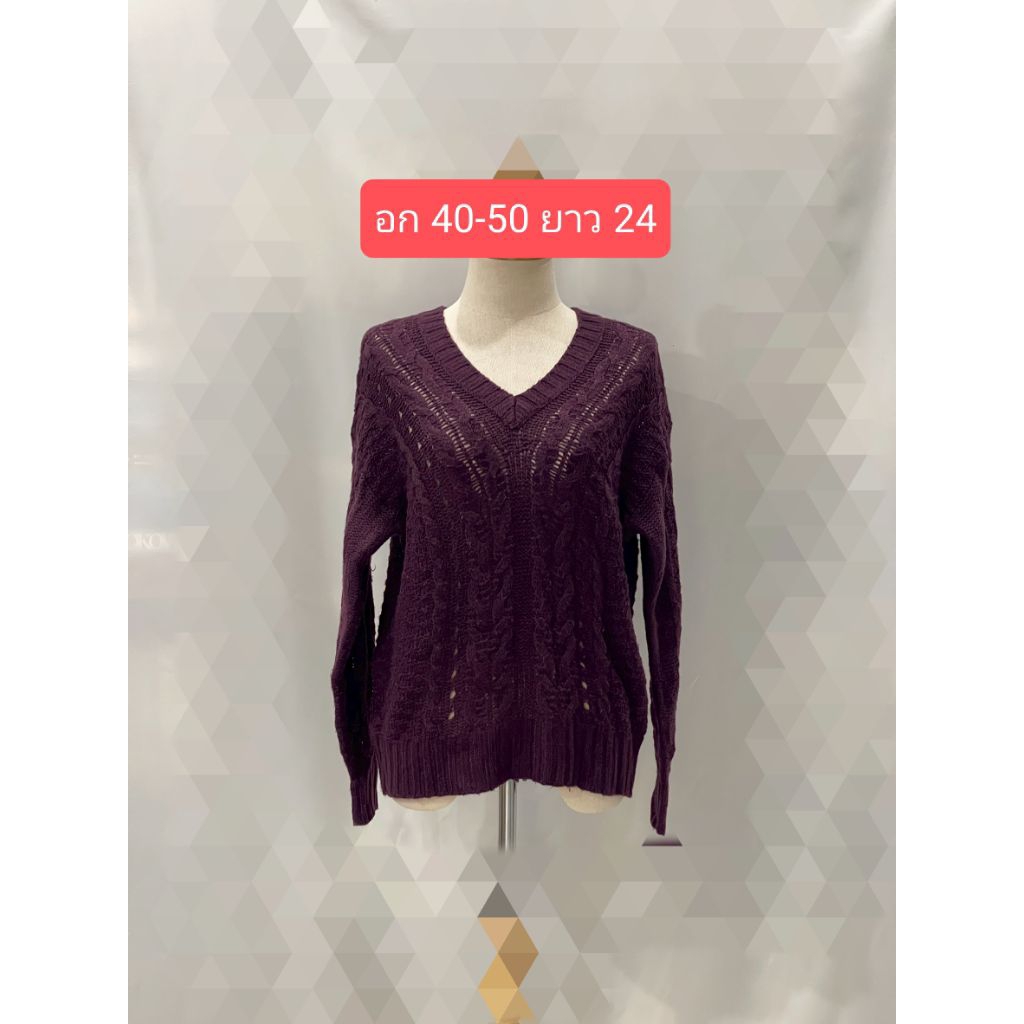 เสื้อไหมพรมถักมือสองsw726