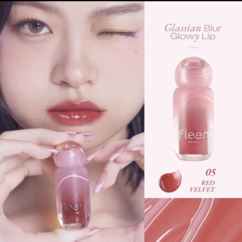 Fleen Beauty Glassian Blur Glowy Lip | กลาสเซียน เบลอ โกลวี่ ลิป05❤️ #ลิปฟลีนบิวตี้ ****สวอชสีแล้ว