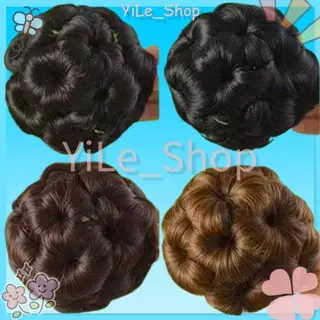 [CODจัดส่งจากไทย]มวยผมสังเคราะห์เกล้าดอกไม้ หน่อวิกผม กระเป๋ากิ๊บติดผมสําหรับผู้หญิง หางม้ากรงเล็บ คลิปผมเหมือนจริง 5สี