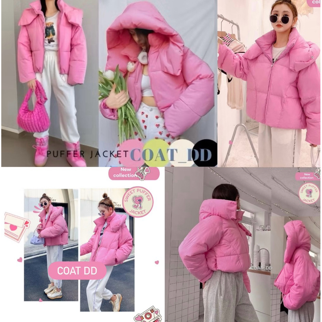 (พร้อมส่ง) 🎾🎧💕COAT DD BLISTER PUFFER JACKET🎧💕🎾 ใส่อุณหภูมิติดลบได้ฮู้ดมีแม่เหล็กปิดคอกันลมมีสายรูดจั