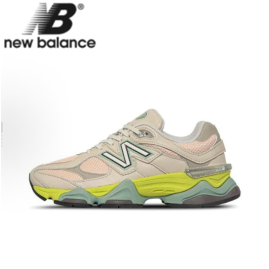 【ของแท้ 100%】New Balance NB 9060 Low cut Brown Yellow