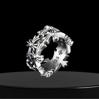 พร้อมส่งจากไทย แหวนสแตนเลส ch ro me h e a rts แหวนแฟชั่น (โด…