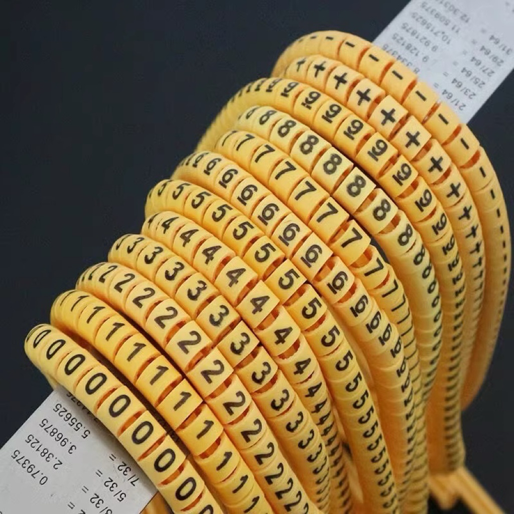 วายมาคเกอร์ EC-1 เป็นตัวมาคสายไฟเพื่อระบุตำแหน่งสาย แพ็คละ 100ชิ้น มี 0-9,A-Z (100ชิ้นต่อ1เลข )พร้อมส่ง