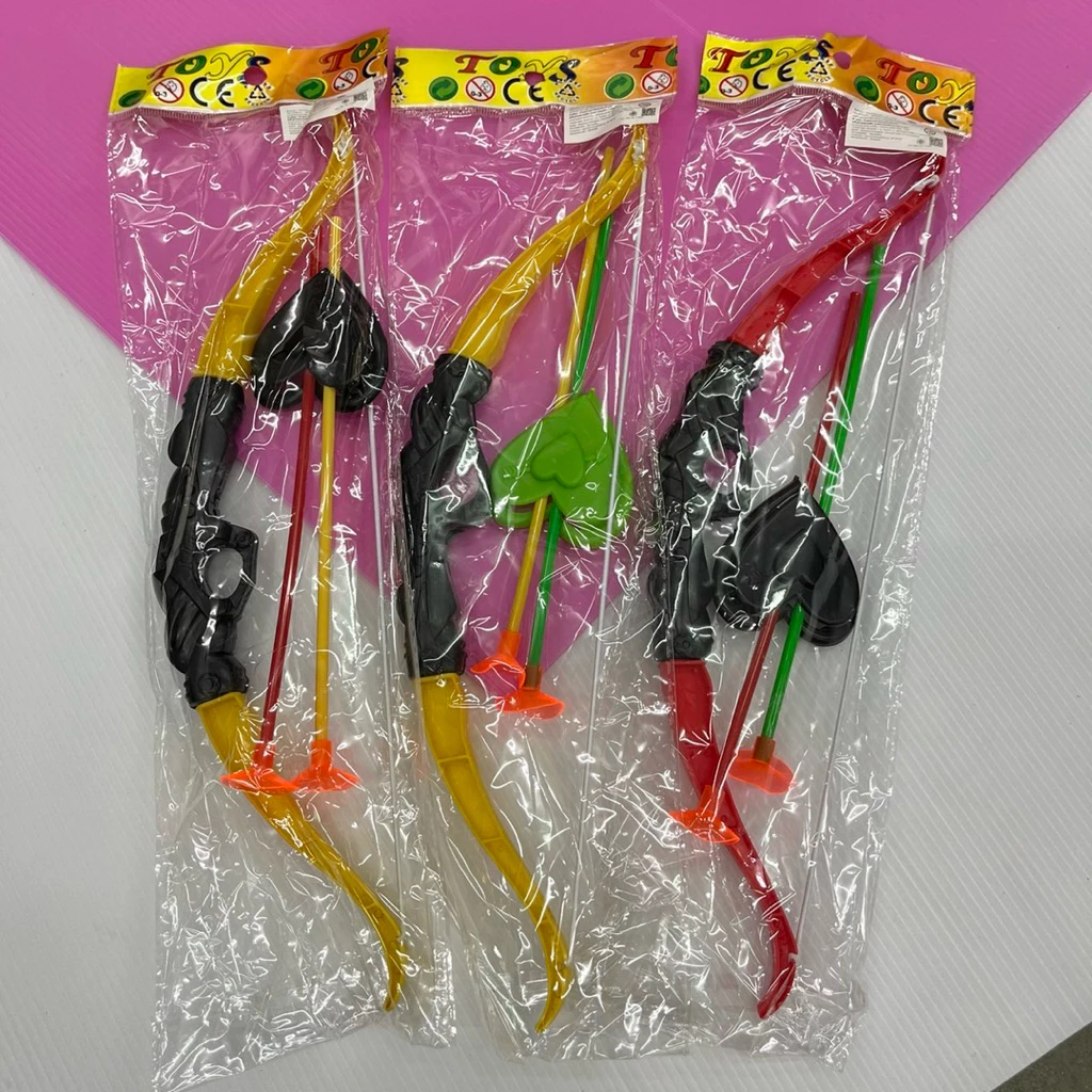 (ยกโหล 12 แพ็ค) No.1460 ธนูของเล่น ของเล่นเด็ก ฝึกพัฒนาการทักษะความแม่นยำ คละสี ได้ทั้งหมด 12แพ็ค
