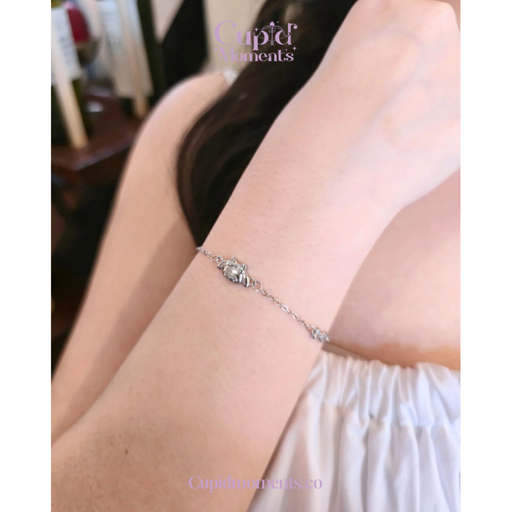 (เงินแท้ S925) My Melody Bow Bracelet สร้อยข้อมือมายเมโลดี้ ราคา ถูกที่สุด ดีลบีเคเค แกลเลอรีภาพที่ 3