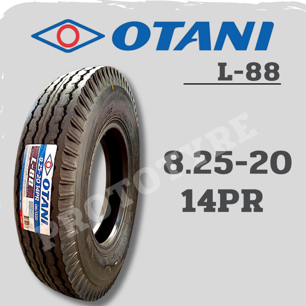 ยางรถบรรทุกผ้าใบ 8.25-20 14PR ยี่ห้อ OTANI รุ่น L-88