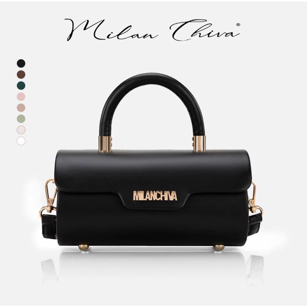 Milan Chiva รุ่น Barrel Bags กระเป๋าถือสำหรับผู้หญิง มีสายสะพาย สีดำ มือ2