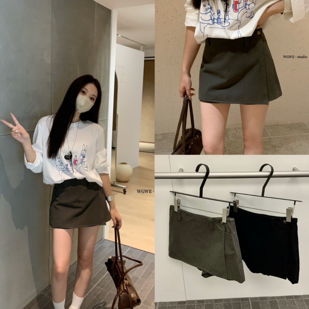 กระโปรงกางเกงสั้นรุ่น 6709 TAG WG.WE 🇰🇷