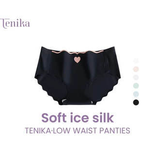 TENIKA กางเกงในผู้หญิง Ice Silk Panties Mid-Waist กางเกงในไร้ขอบ คืนตัวดี ผ้านิ่มใส่สบาย ระบายอากาศได้ดี KNI-113