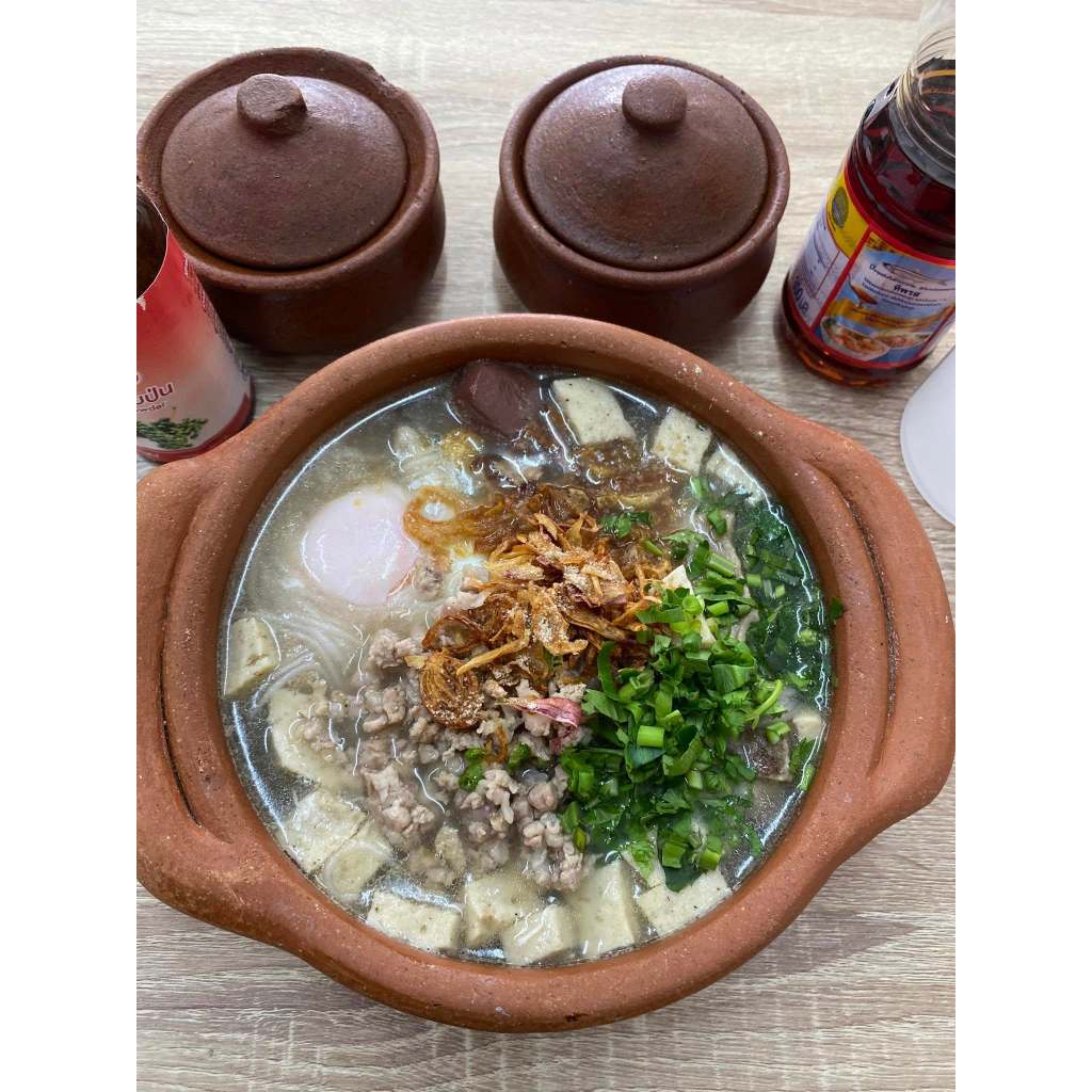ถ้วยดินเผา มีหูจับ ขนาด 7 นิ้ว ใส่อาหาร น้ำ ขนม ก๋วยเตี่ยว ขนมจีน รับประกันแตกร้าว เคลมให้ใหม่ฟรี