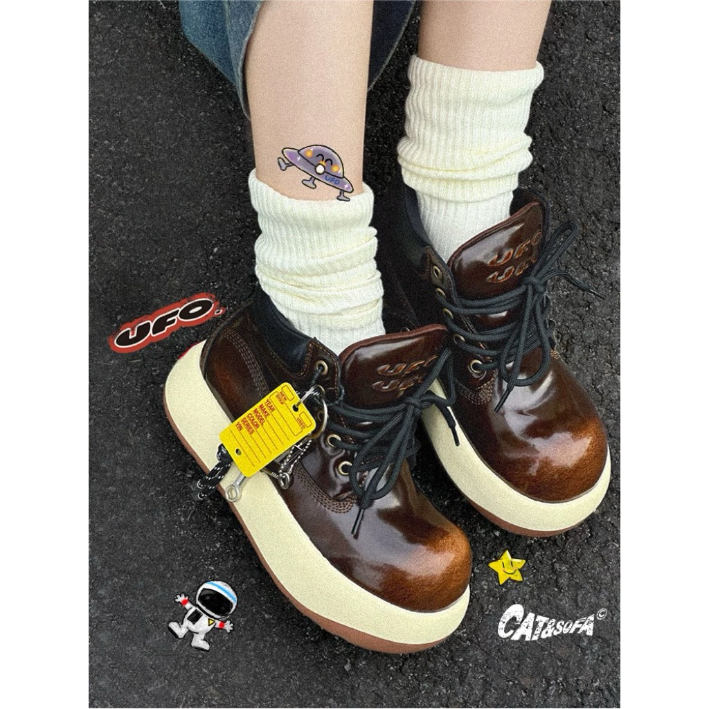 Cat and Sofa (โค้ดลด20%)🚛💖พร้อมส่งจากไทยlight brown42💖New Martin boots preorder 7-14วัน แท้100%จากชอป