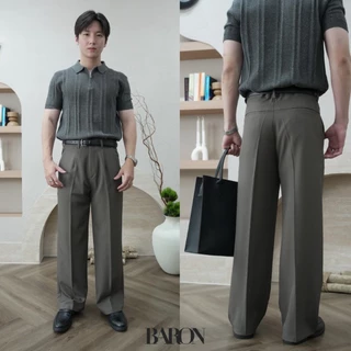 [New] BARON "Elite" Nippon pants กางเกงทรงขากระบอกตรงพรีเมี่ยม เอวสูงมีกระเป๋าหลัง