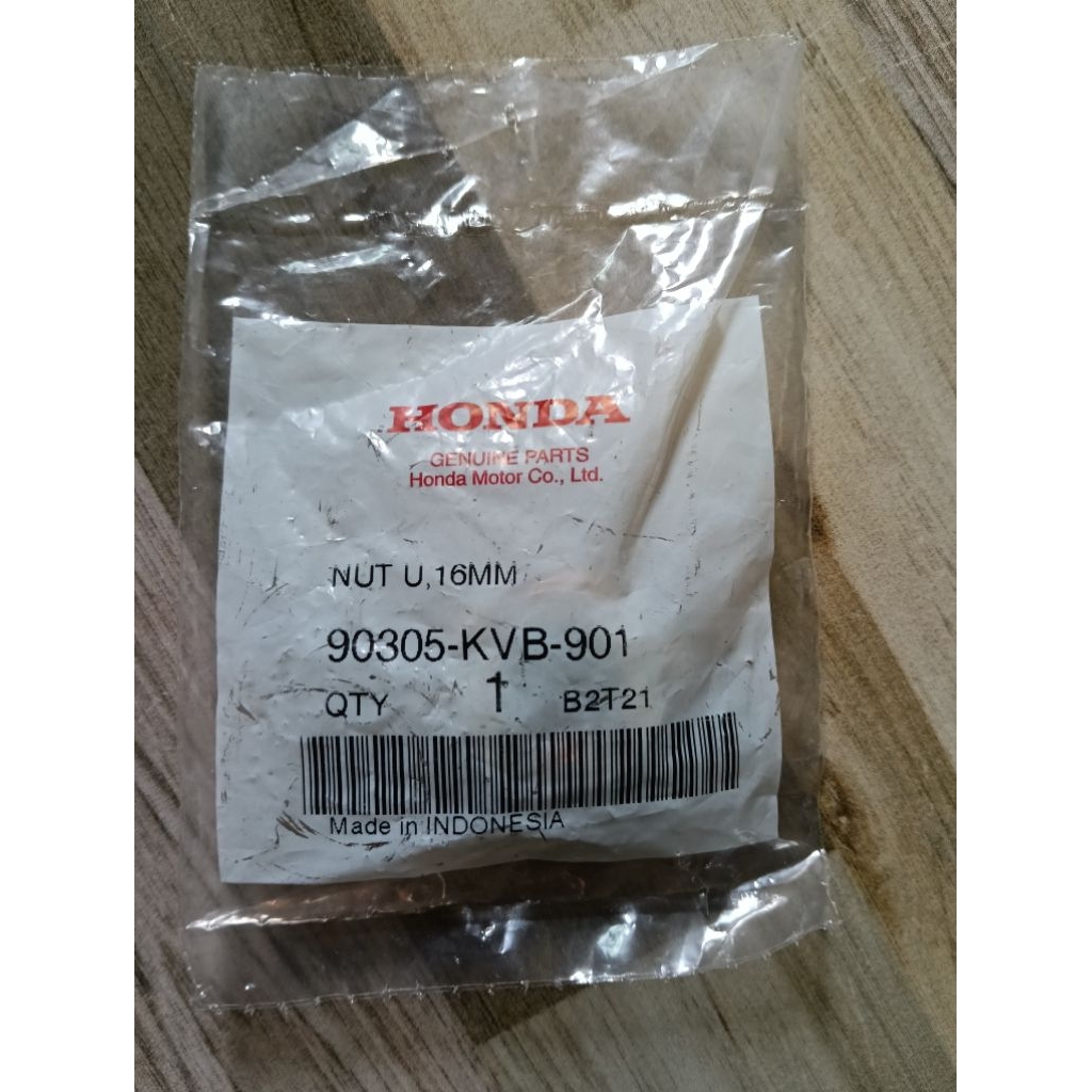 น็อตดุมหลัง U (16 มม.) HONDA CLICK110/Click110-i/Scoopy-i PCX125/PCX150 เเท้เบิกศูนย์ 90305-KVB-901