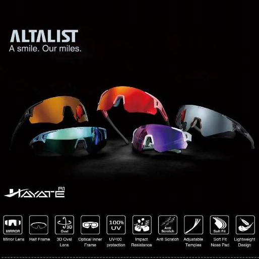 แว่นตา ALTALIST รุ่น HAYATE R1 แว่นตากันแดดสำหรับวิ่ง วิ่งเทล เดินป่า จักรยาน และกิจกรรมกลางแจ้ง