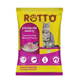 อาหารแมว Rotto 5 กก. สำหรับแมวโต รสปลาทู ควบคุมความเค็ม ลดความเสี่ยงโรคไต