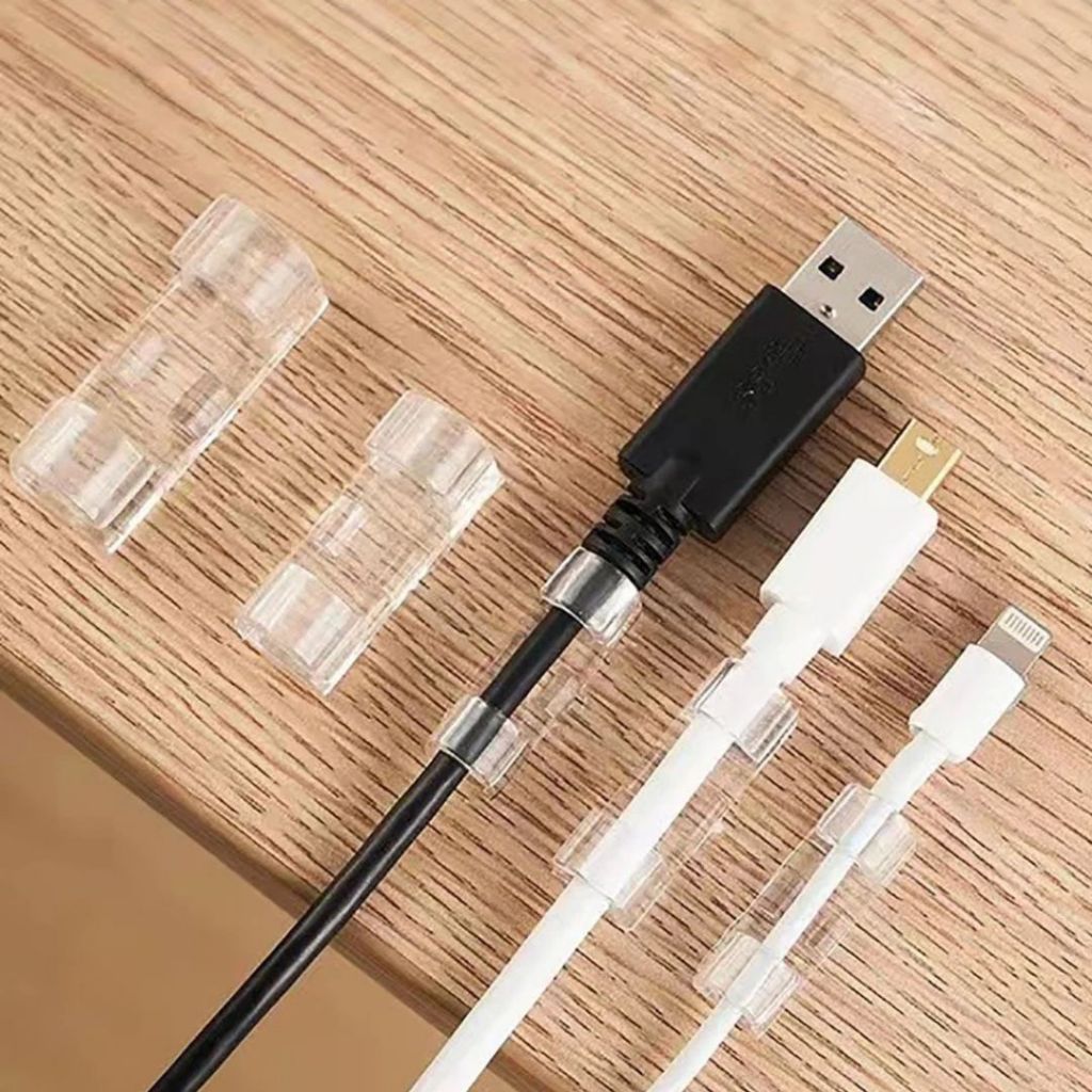 ตัวเก็บสายไฟ จัดระเบียบ กิีบติด  ตัวล๊อคสายไฟ สินค้าในไทย