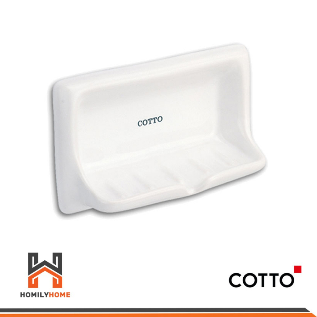 COTTO ที่ใส่สบู่ รุ่น C805 สีขาว